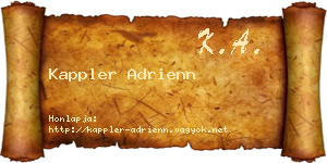 Kappler Adrienn névjegykártya